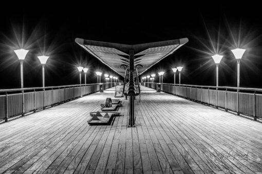 Boscombe Pier mono night shot