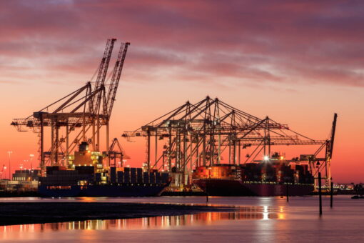 Southampton Docks at Dawn